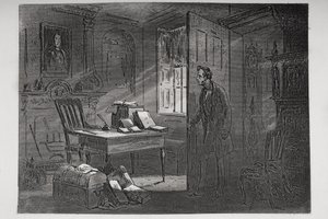 La Habitación con el Retrato, ilustración de 